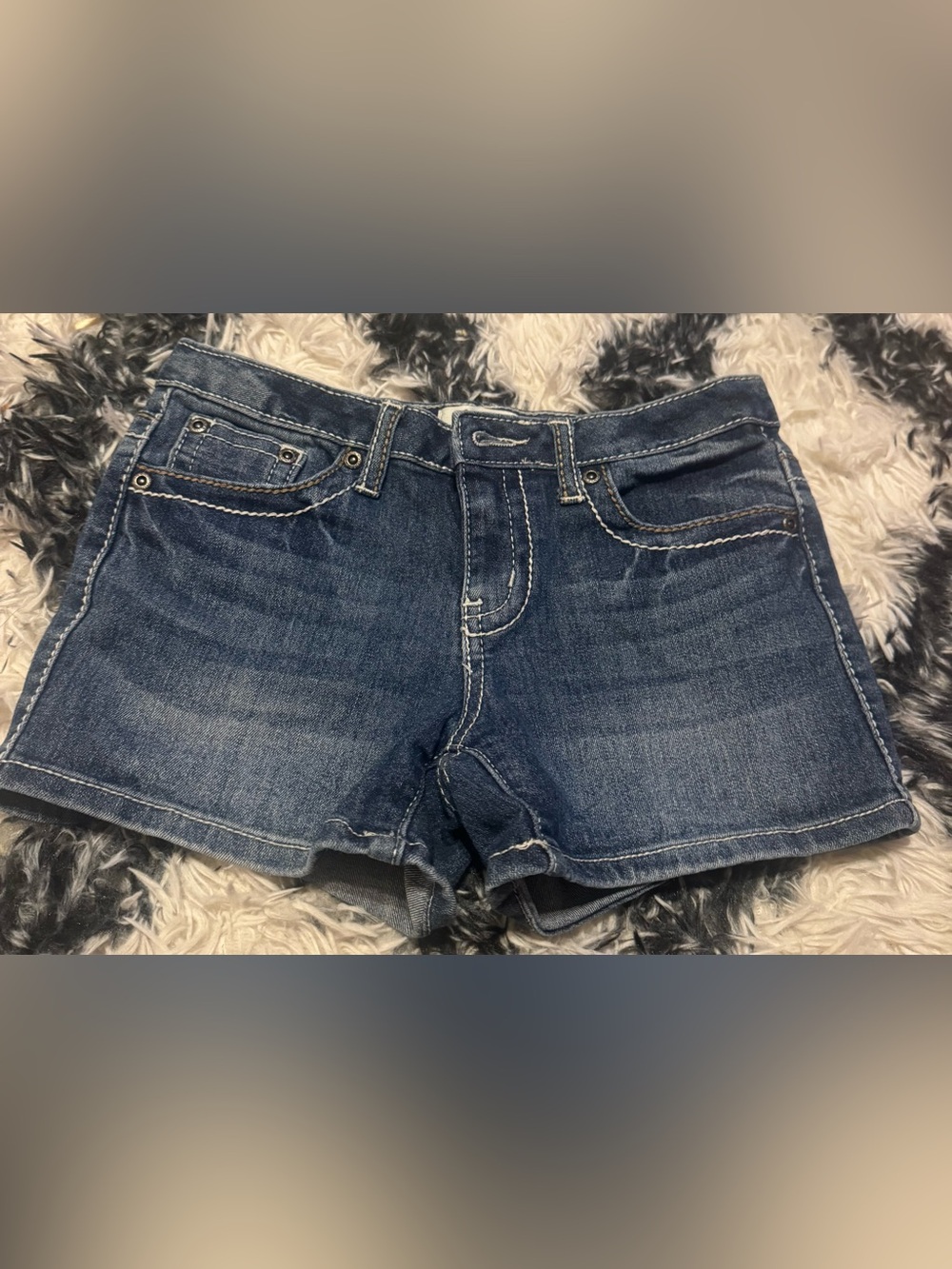 Kids Dark Blue Denim Shorts